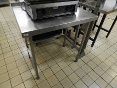 *Stainless Steel Preparation Table with Upstand to Rear 90x70cm