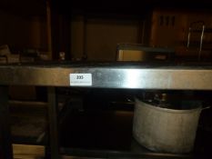 * 800w*700d*1375h stainless steel prep bench with shelf on top