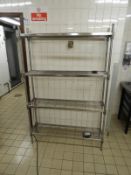 *Craven Stainless Steel Adjustable Four Tier Shelf Unit 120x30x185cm