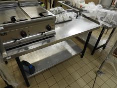 *Stainless Steel Preparation Table with Undershelf and Upstand to Rear 76x150cm