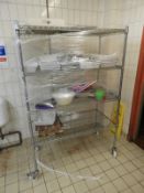 *Mobile Four Tier Pot Rack 120x60x180cm