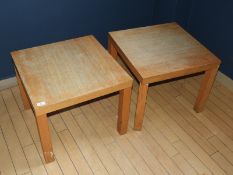 *Pair of Light Wood Occasional Tables