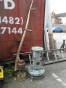 Aladdin Paraffin Lamp, Tilley Lamp and a Wooden Scythe