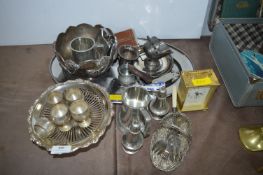 Metalware Including Plated Dishes, Bowls, etc.