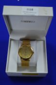 Boxed Seiko Gents Gilt Wristwatch