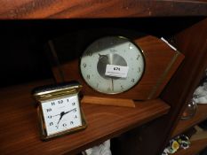 Vintage Mantel Clock and Alarm Clock