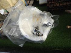 Ceramic Corner Bathroom Sink plus Taps