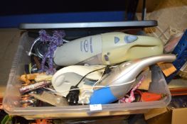Tub of Household Goods; Black & Decker Dustbuster,