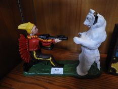 Reproduction Cast Iron Money Box - Shoot the Polar Bear