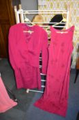 Two Via Seta Ladies Cerise Dresses Sizes: 10 and 12