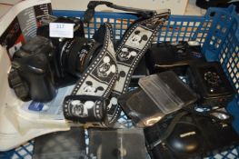 Tray Containing Nikon and Other Cameras, Filters a