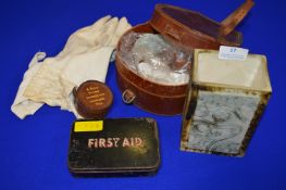 Vintage Leather Stud Box a, Collar Box, First Aid