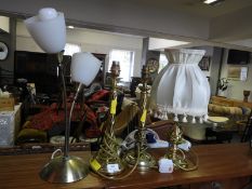 Four Brass Table Lamp