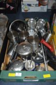 Stainless Steel Kitchenware, Storage Containers, Pans, etc.