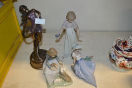 Four Lladro Porcelain Statues