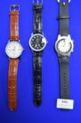 Three Automatic Wristwatches marked IWC - Replicas only