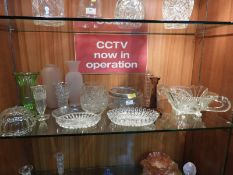 Glassware Including Vases, Candlesticks, Dishes, etc.