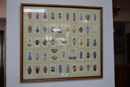 Framed Ogden Cigarette Cards - Antique Pottery