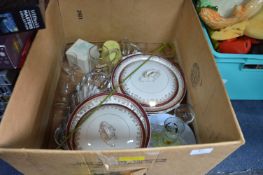 Glassware and China; Tureens, Plates, etc.