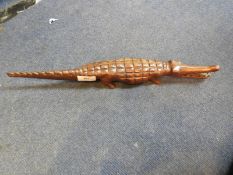 Carved Wooden Crocodile