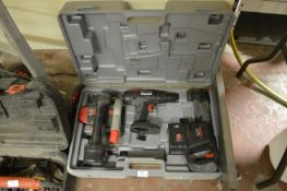Three Battery Operated Tools: Drill, Saw and Machi