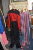 Star Trek and a Space Clown Fancy Dress Outfits Size: Medium