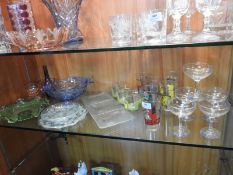 Retro Glass Dishes, Bowls, Vases, plus Babycham Glasses