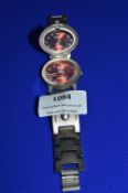 Storm Reflector Wristwatch with Reverse Dial and Mirror