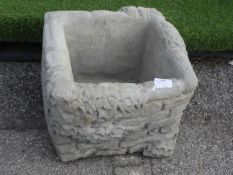 Square Garden Planter in the form of a Wall with Ivy