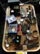 Tray Lot of Assorted Wristwatches etc.