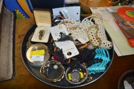 Tray Lot of Costume Jewellery etc.