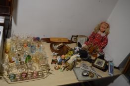 Large Quantity of Liqueur Glasses, Ship Book End,