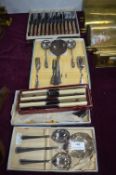 Boxed Silver Plated Cutlery, etc.
