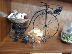 Ornamental Bicycle plus Shells, Fish Ornaments, etc.