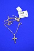 9ct Gold Crucifix on Chain ~3.9g