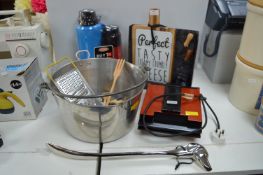 Kitchenware Including Aluminium Jam Pan, Cheese Board Set, Thermos Flasks etc.