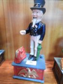 Reproduction Cast Iron Money Box - Uncle Sam
