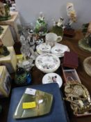 Decorative Pottery and Glassware, Owls, Figurines, etc.