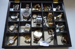 Compartment Box Containing Assorted Ladies and Gents Wristwatches