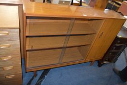 Retro Teak Effect Bookcase