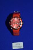 Gul Divers Watch with Red Face and Strap