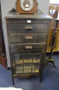 Edwardian Oak Music Cabinet