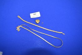 Gold Plated Chain, Locket, etc.