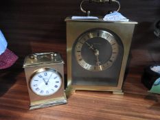 Two Brass Carriage Clocks by Balmoral & Estyma