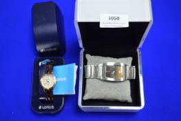 Boxed DKNY and a Lorus Wristwatches