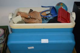 Coolbox Containing Various Kitchen Items, Shoe Str