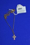 9ct Gold Crucifix on Chain ~2.8g