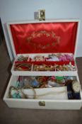 Jewellery Box and Contents of Costume Jewellery Boxes, etc.