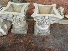 *Pair of Decorative Garden Planters