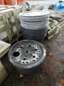*Eight Garden Feature Bases Comprising of Plastic Tub with Aluminium Cover